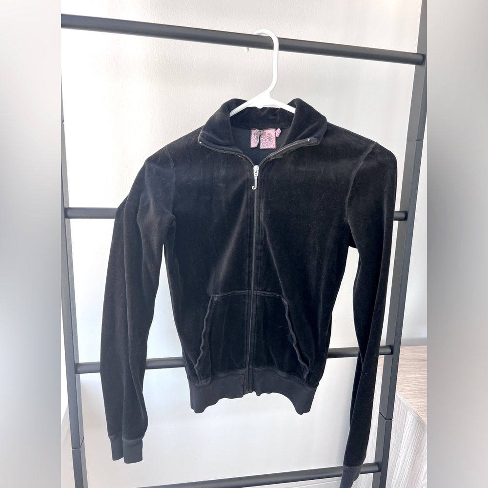 Juicy Couture Black Zip Up Hoodie Small